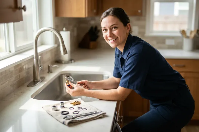 Faucet Repair repair technician at work